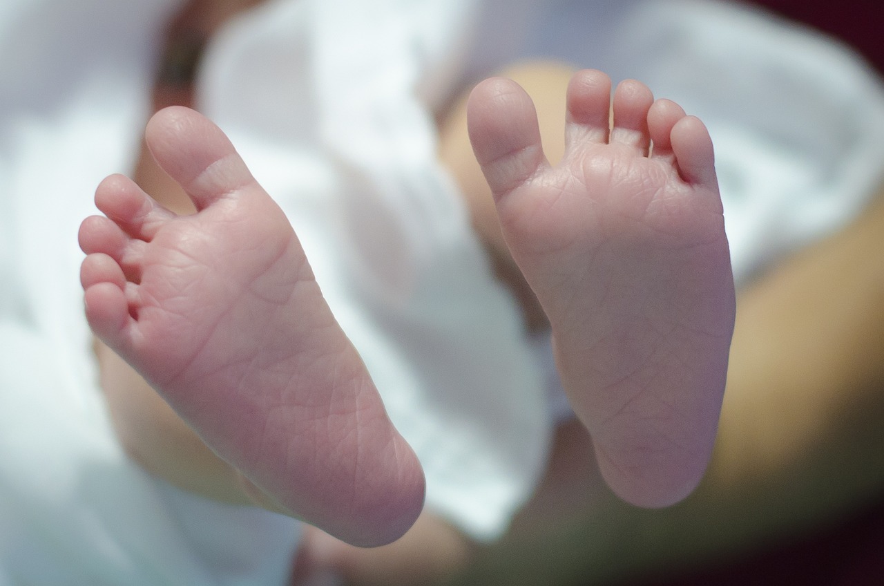 baby feet, new born, child