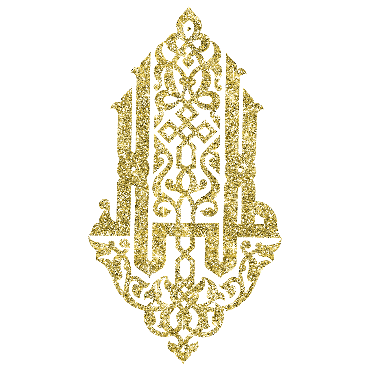 islamic, calligraphy, gold