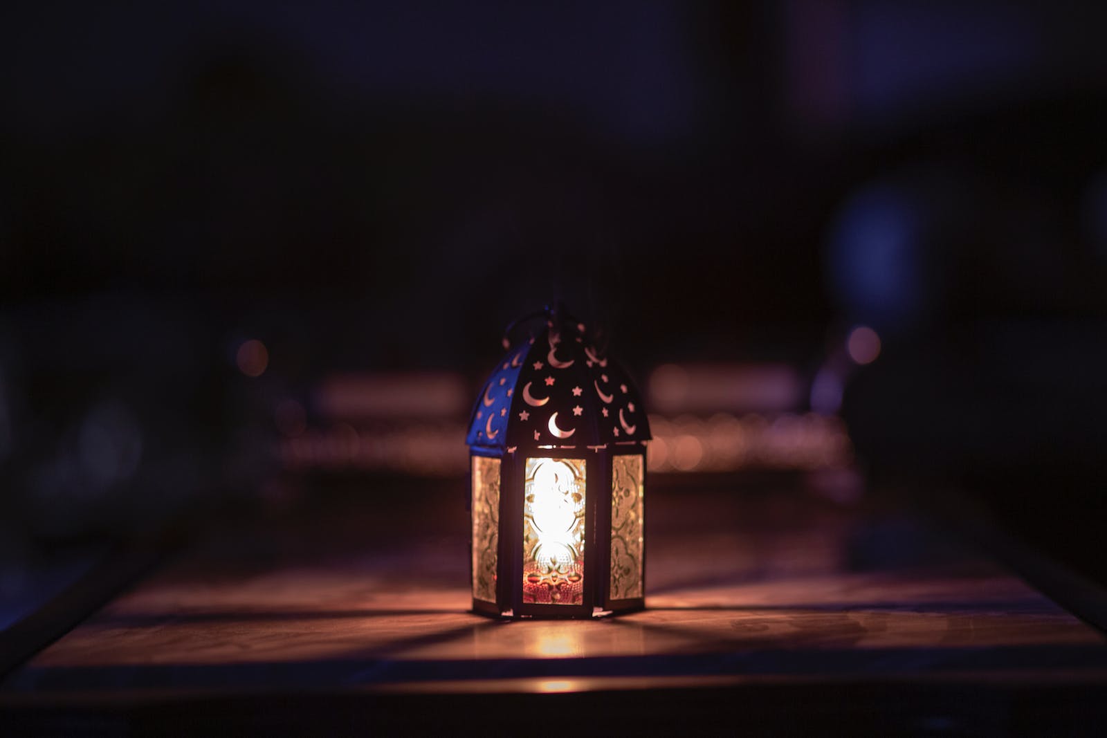 Photo Of Turned-On Night Lantern
