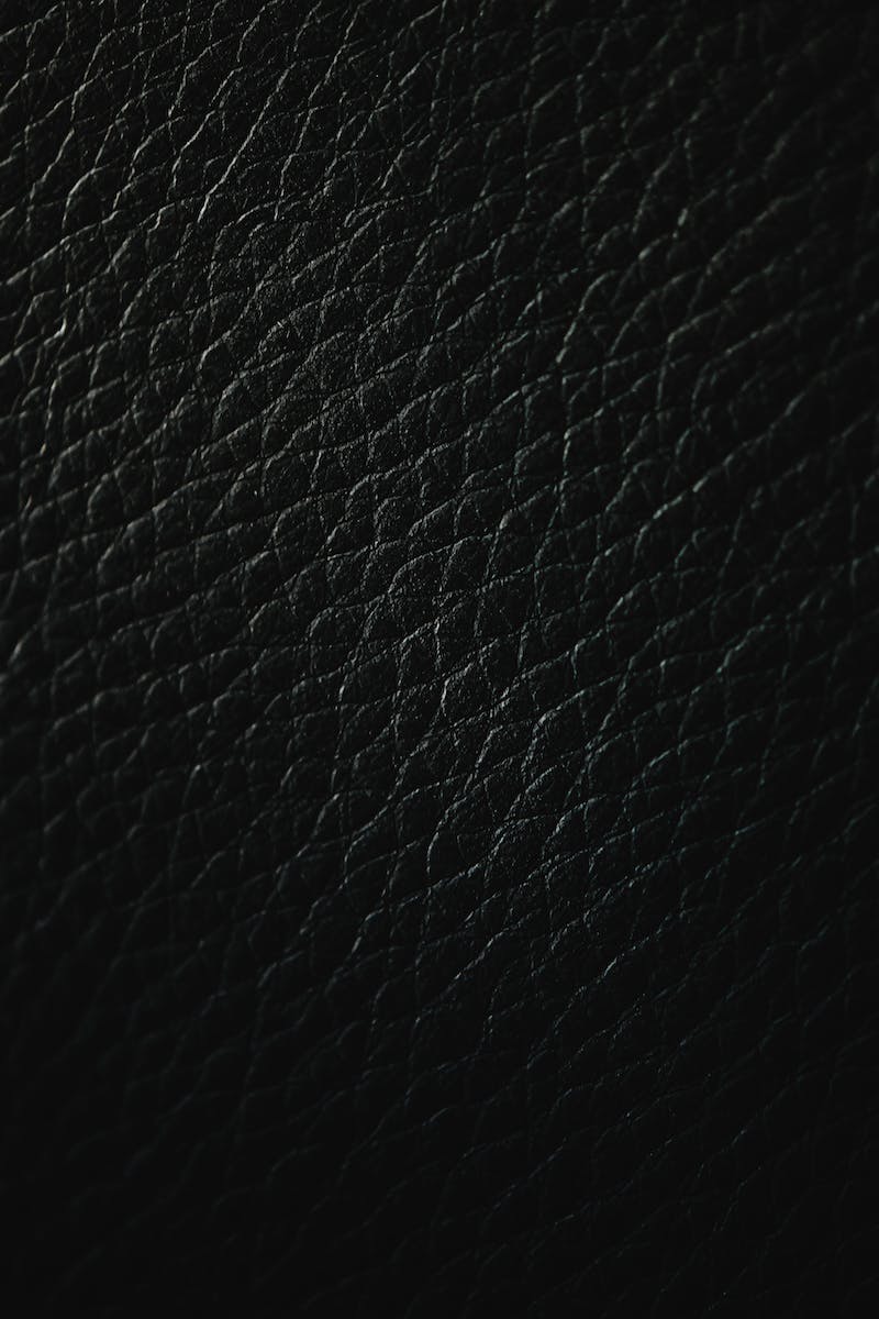 Macro Shot of Black Leather