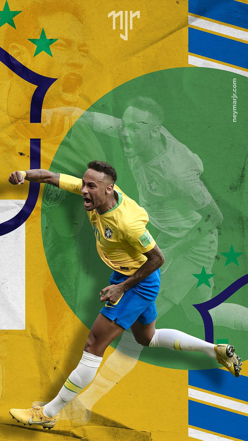خلفيات 4k صور للكمبيوتر والجوال Wallpapers - خلفيات نيمار 2024 مع البرازيل Neymar Wallpaper 4k
