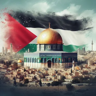 صور علم فلسطين والقدس